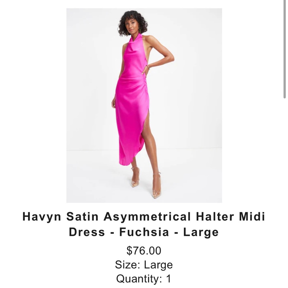 Pink vici satin dress